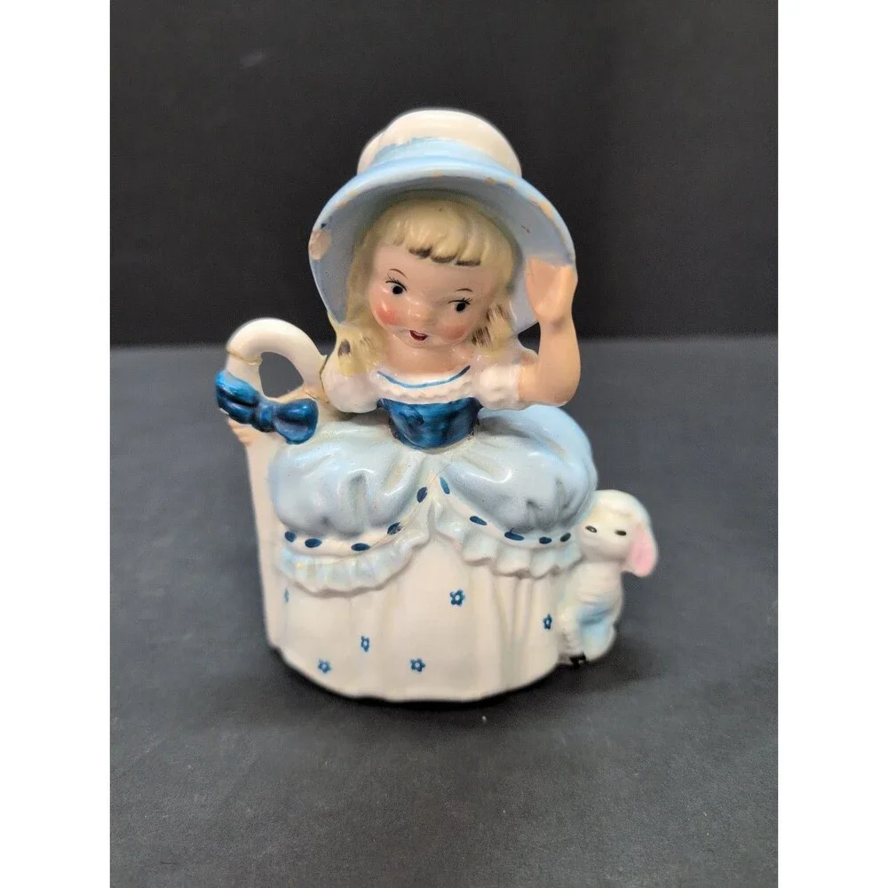 Vintage 1956 Darling Napco Nursery Rhyme Little Bo Peep Planter A1720C